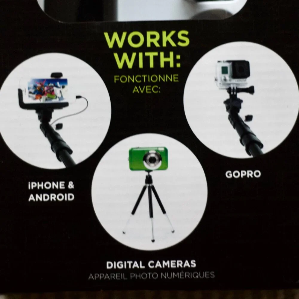 (NEW) 3 Piece Tripod, GoPro Mount & Selfie Stick